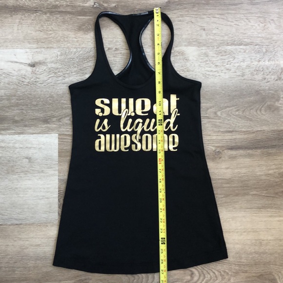 Lululemon full on Luon racerback tank “sweat is Liquid Gold” - Picture 3 of 11